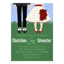 Mariage de jardin, mariage 4.5x6.25 invitation personnalisée