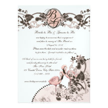 Mariage de paradis de flamant cartons d'invitation personnalisés