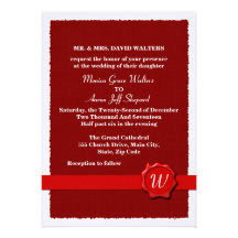 Mariage de phoque de cire faire-parts
