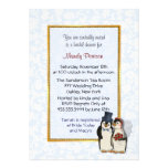 Mariage de pingouin - douche nuptiale invitations personnalisées
