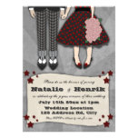 Mariage de rockabilly, mariage 5.5x7.5 invitation personnalisable