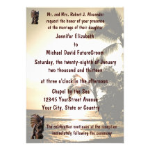 Mariage de Shoreline Tiki de plage Invitation