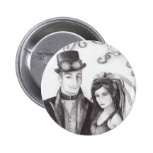Mariage de Steampunk - bouton Badge Avec Épingle