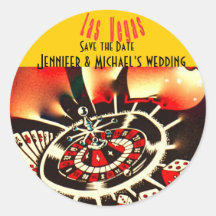 Mariage de thème de casino de Las Vegas Autocollant