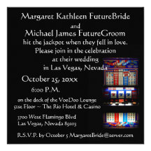 Mariage de thème de casino de Las Vegas Faire-part Personnalisé