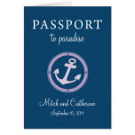 Mariage des Caraïbes occidental de passeport de cr Carte De Vœux