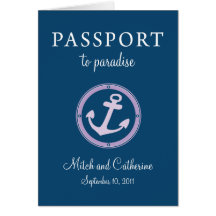 Mariage des Caraïbes occidental de passeport de cr Carte De Vœux