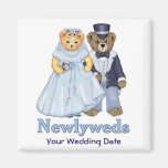 Mariage d'ours de nounours - personnaliser aimant
