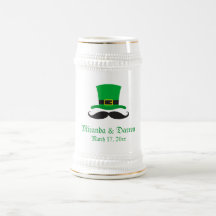 Mariage du jour de St Patrick de moustache de chap Tasse À Café