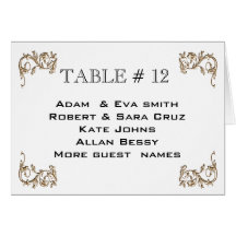 Mariage élégant de modèle de nombre de Tableau Cartes De Vœux