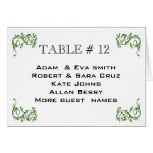 Mariage élégant de modèle de nombre de Tableau Cartes De Vœux