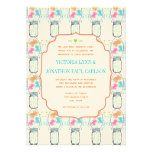 Mariage floral d'Aqua de corail de chaux de rose d Faire-parts