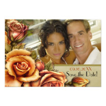 Mariage floral de lueur de rose d'automne - faites carton d'invitation