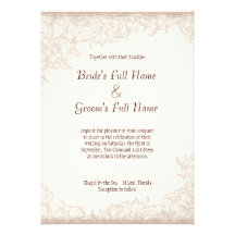 Mariage floral de remous de rose antique de l'angl faire-part