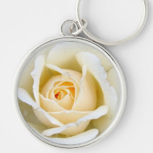 Mariage floral de rose romantique porte-clef