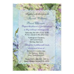 Mariage floral d'hortensia d'aquarelle carton d'invitation