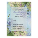 Mariage floral d'hortensia d'aquarelle - RSVP Carte De Visite