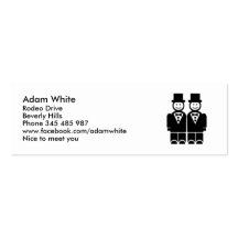 Mariage homosexuel modèles de cartes de visite