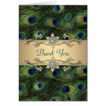 Mariage indien royal vert de paon d'or vert carte