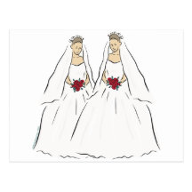 Mariage lesbien cartes postales