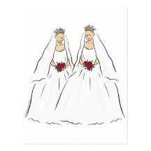 Mariage lesbien cartes postales