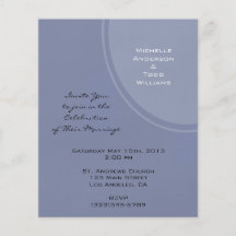 Mariage moderne bleu-clair prospectus personnalisés