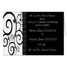 Mariage noir et blanc de remous - - cartes