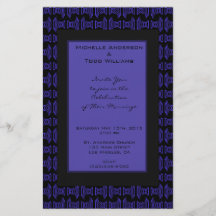 Mariage noir pourpre de motif tract customisé