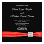 Mariage noir rouge rouge blanc noir faire-parts