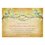 Mariage noué rustique vintage d'arbre d'amour de r invitations