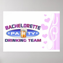 mariage nuptiale potable de partie d'équipe de bac poster