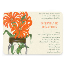 Mariage orange lumineux chaud de fleur sauvage de  bristols personnalisés