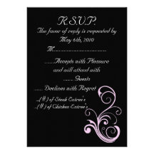 mariage, r.s.v.p., blanc, noir, rose, chic, chic,  cartons d'invitation personnalisés