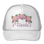 Mariage rose de ruban - jeune mariée casquette