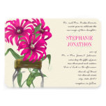 Mariage rose lumineux chaud de fleur sauvage de po faire-part personnalisé