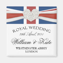 Mariage royal - aimant de souvenir de William et d