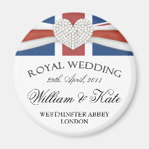 Mariage royal - aimant de souvenir de William et d