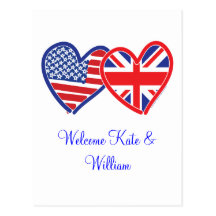 Mariage royal bienvenu de Kate et de William Cartes Postales
