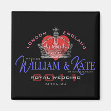 Mariage royal de William et de Kate Magnets Pour Réfrigérateur