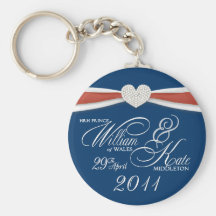 Mariage royal - porte-clés de William et de Kate