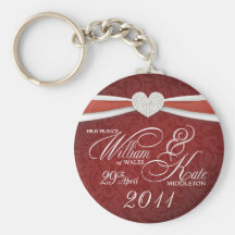Mariage royal - porte-clés de William et de Kate