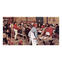 Mariage rural par Bruegel D. Ä. Pieter Cartes De Vœux Avec Photo