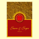 mariage traditionnel classique de bonheur d'or dou invitations