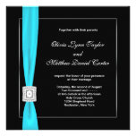 Mariage turquoise bleu turquoise blanc noir d'arc faire-parts