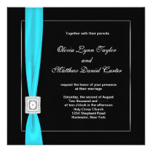 Mariage turquoise bleu turquoise blanc noir d'arc faire-parts