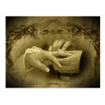 Mariage vintage… Avec ce thee de l'anneau I l'épou Carte Postale