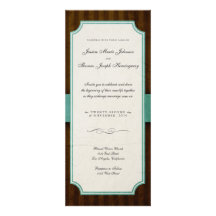 Mariage vintage de bleu et de chocolat de Tiffany  Faire-parts