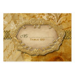 Mariage vintage de brun d'or d'allocation des plac cartes de visite personnelles