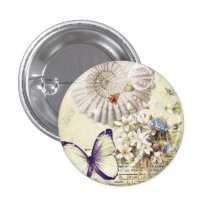 mariage vintage romantique de papillon de coquilla pin's