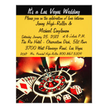 Mariages de thème de casino de Las Vegas de vivats Invitations Personnalisées
